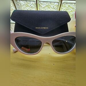 Brand new Dolce and Gabbana white sunglasses with case